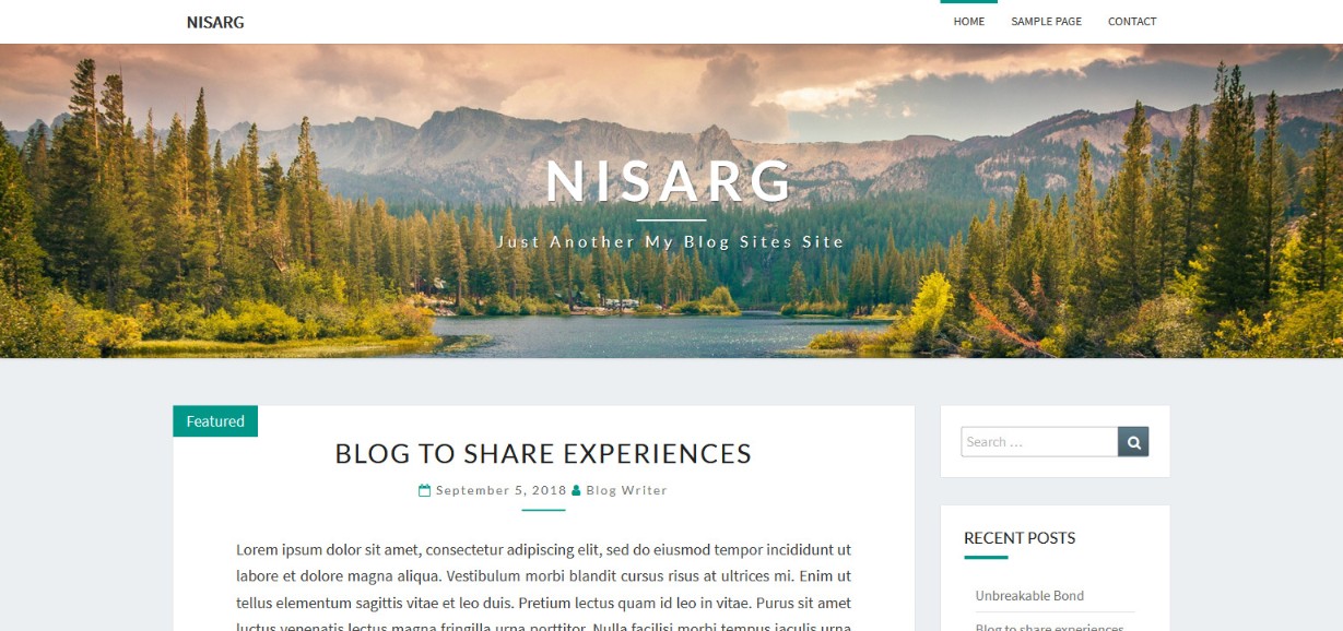 Do More With Less – 48 Best Simple WordPress Themes Revealed! Nisarg simple wordpress theme