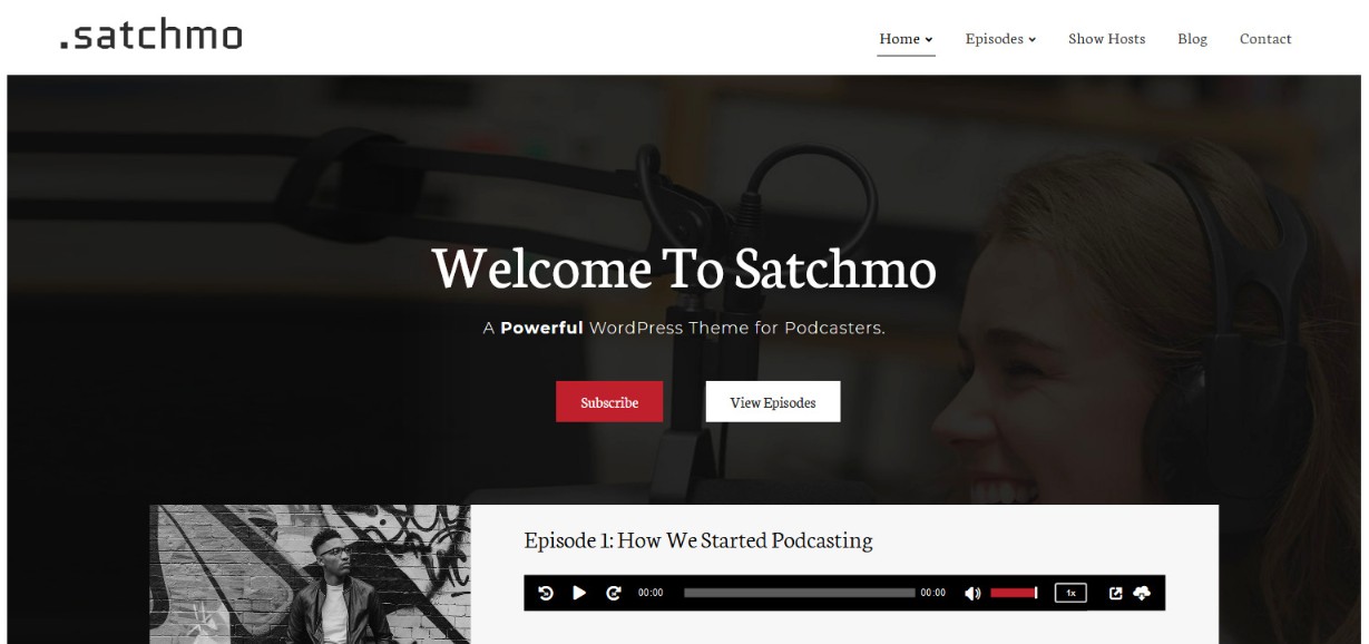 Do More With Less – 48 Best Simple WordPress Themes Revealed! Satchmo demo
