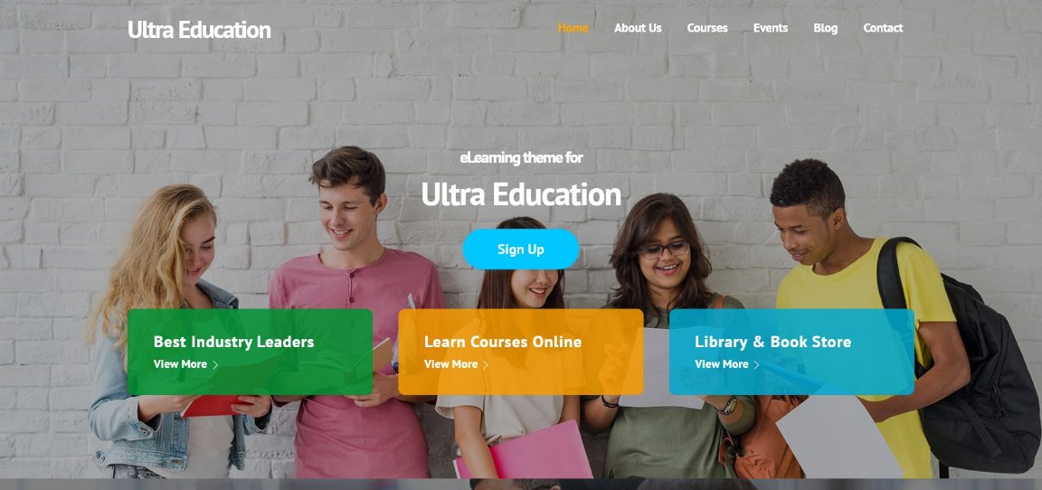 30 Best WordPress Educational Themes for Schools and Learning Websites Ultra Education demo site