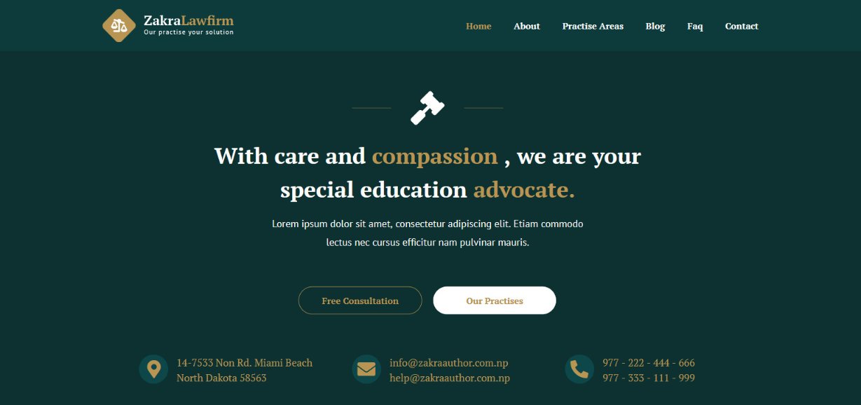 28 Best Law Firm WordPress Themes – Free and Premium Options Reviewed Zakra Law Firm Wordpress website