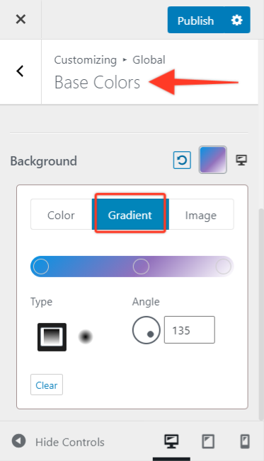 New Color Controls in Astra theme & Astra Pro Addon Astra New Gradient Option