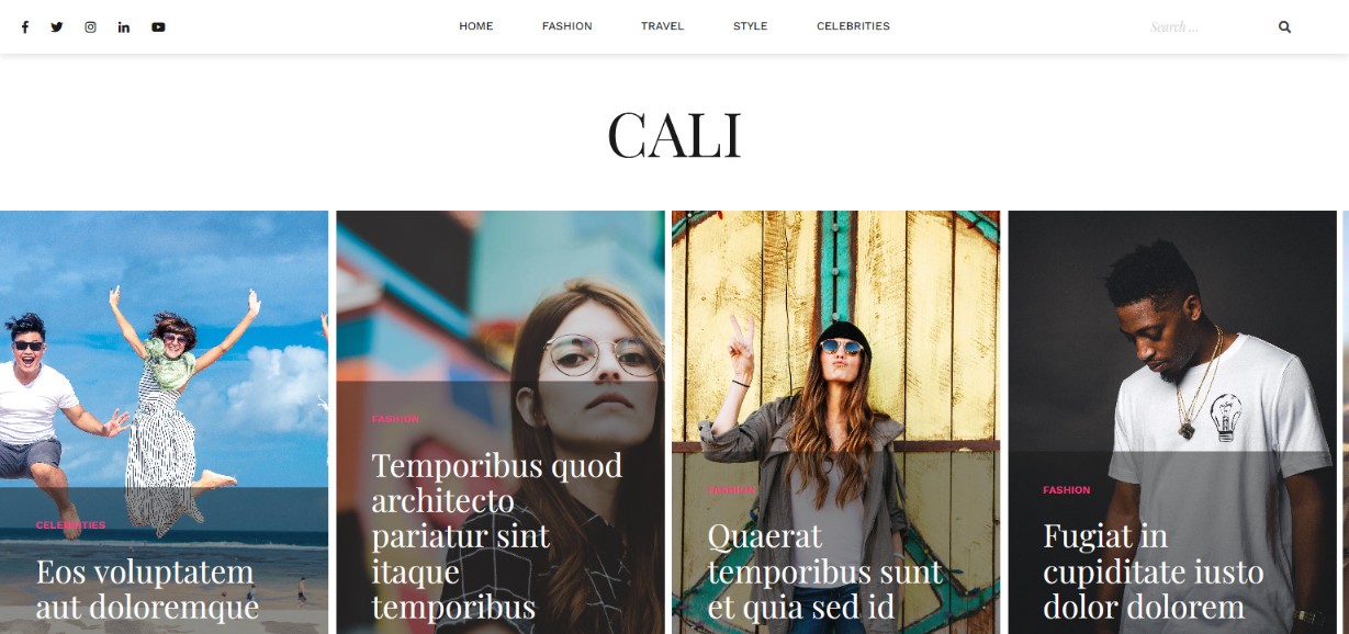 Do More With Less – 48 Best Simple WordPress Themes Revealed! cali athemes demo site