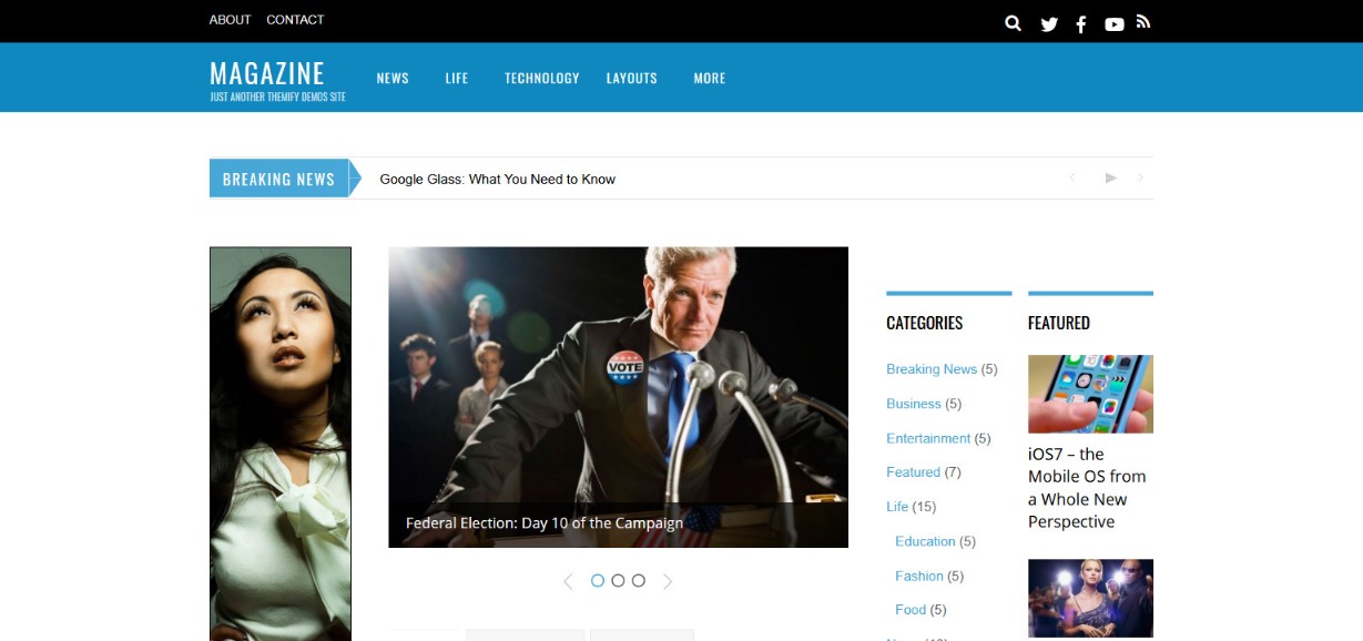 Do More With Less – 48 Best Simple WordPress Themes Revealed! themify Magazine Demo