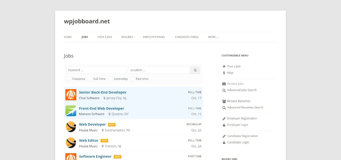 14 Best WordPress Job Board Plugins Compared (Free and Premium) wpjobboard wordpress plugin demo site