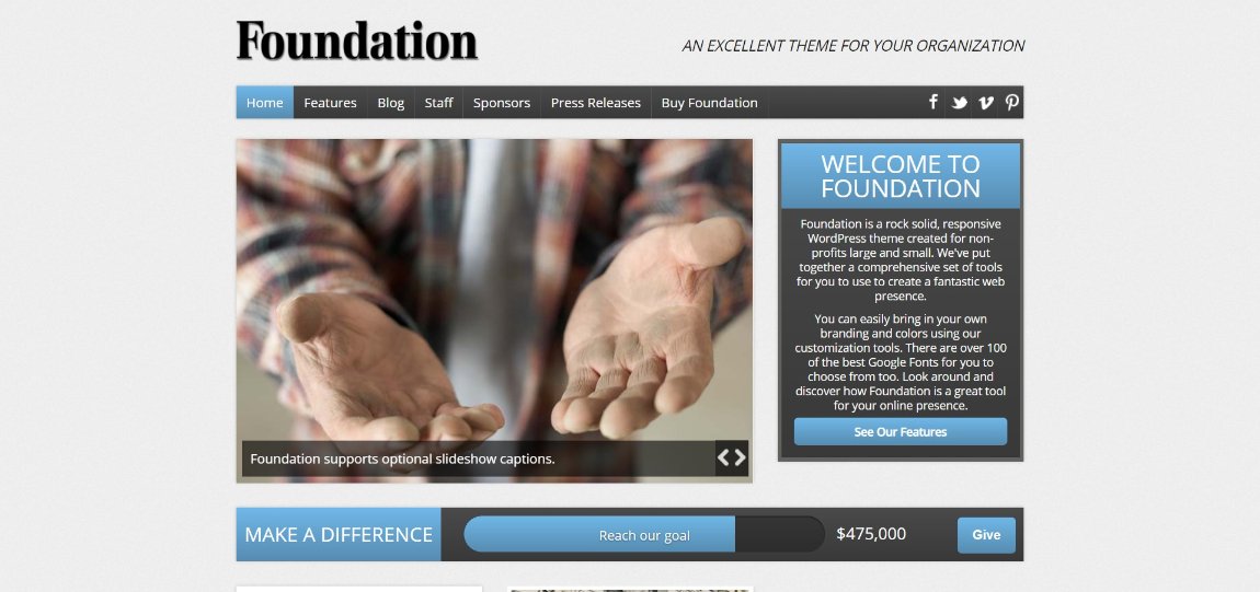 24 Best WordPress Themes for Nonprofits and Charities Foundation demo template