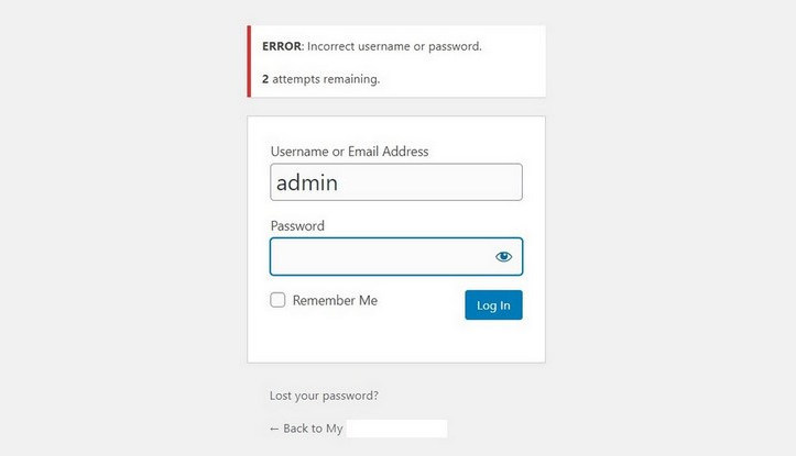 Secret Security Hack: Customize Your WordPress Login URL Limit Login Attempts Reloaded settings