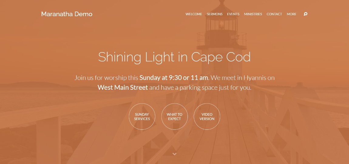24 Best WordPress Themes for Nonprofits and Charities Maranatha demo site