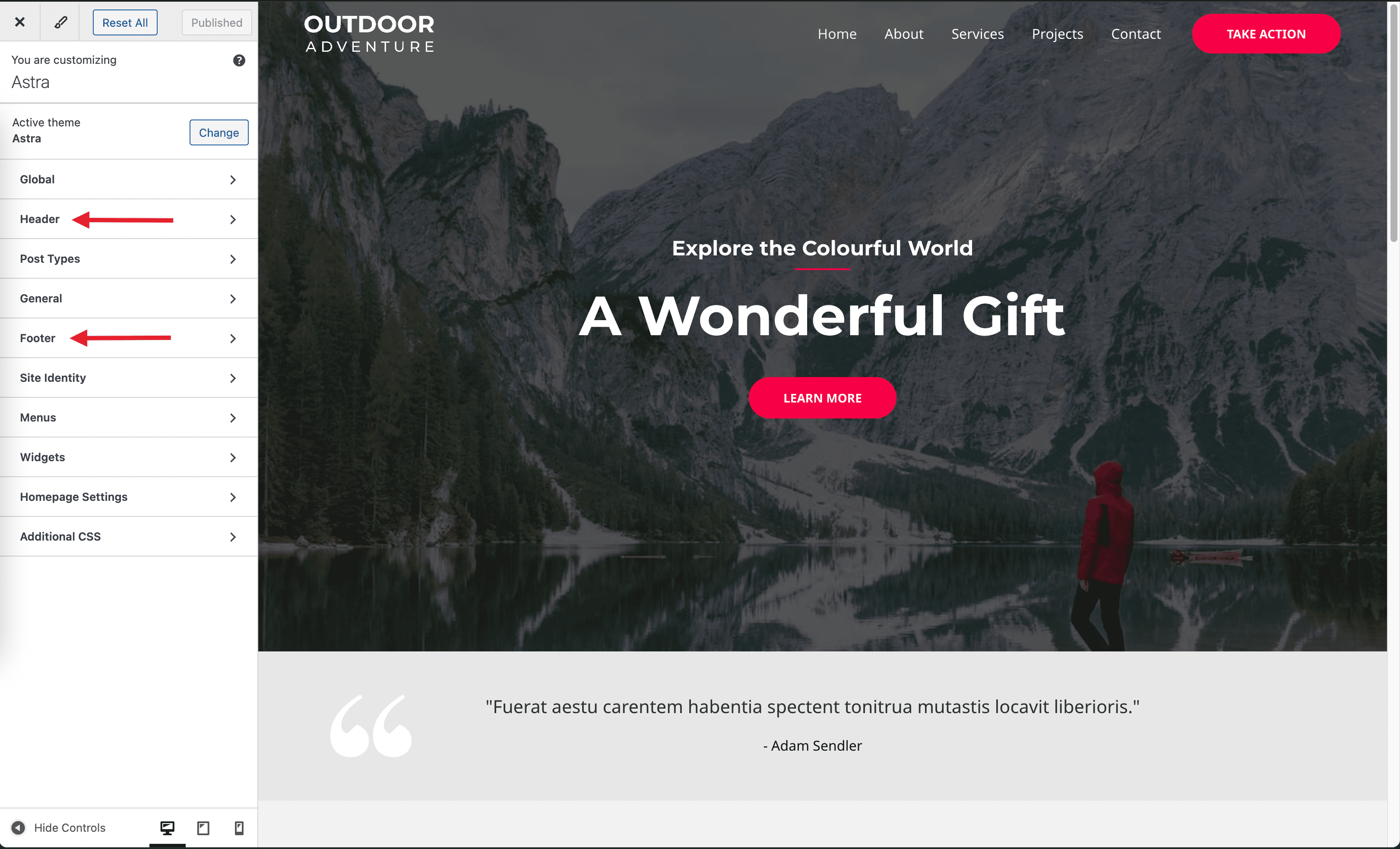 How To Create a Header With Astra Header Builder Astra Header Footer