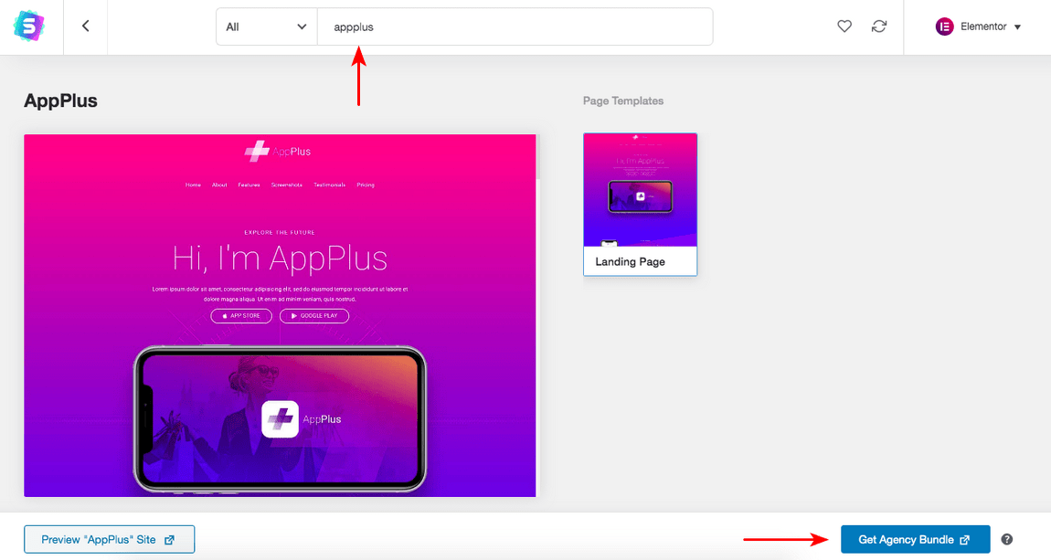 How To Create a Single Product Website: Step by Step With WooCommerce appplus template importing page