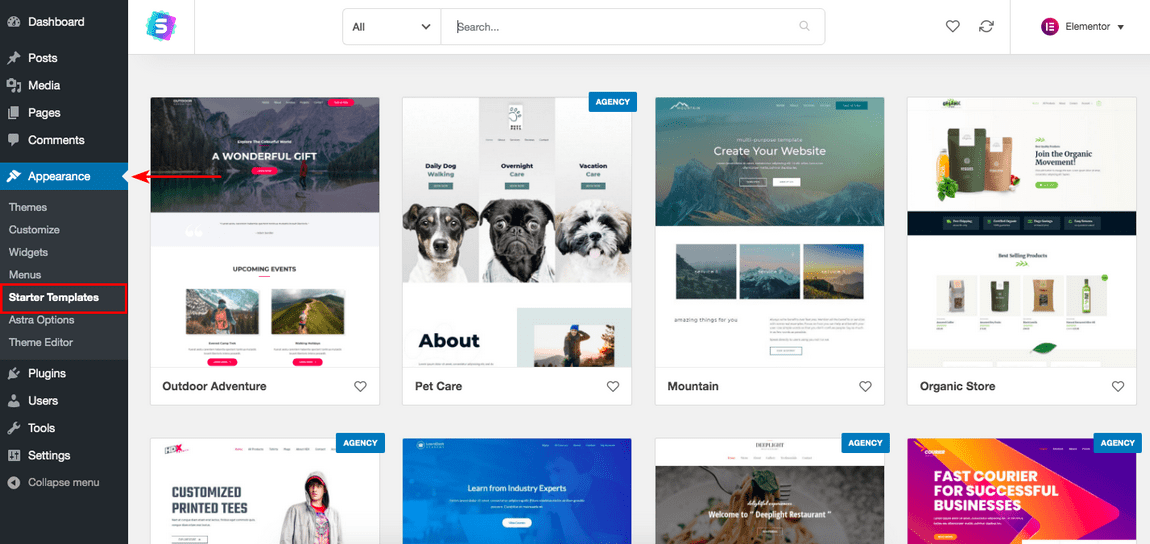 How To Create a Single Product Website: Step by Step With WooCommerce astra starter templates