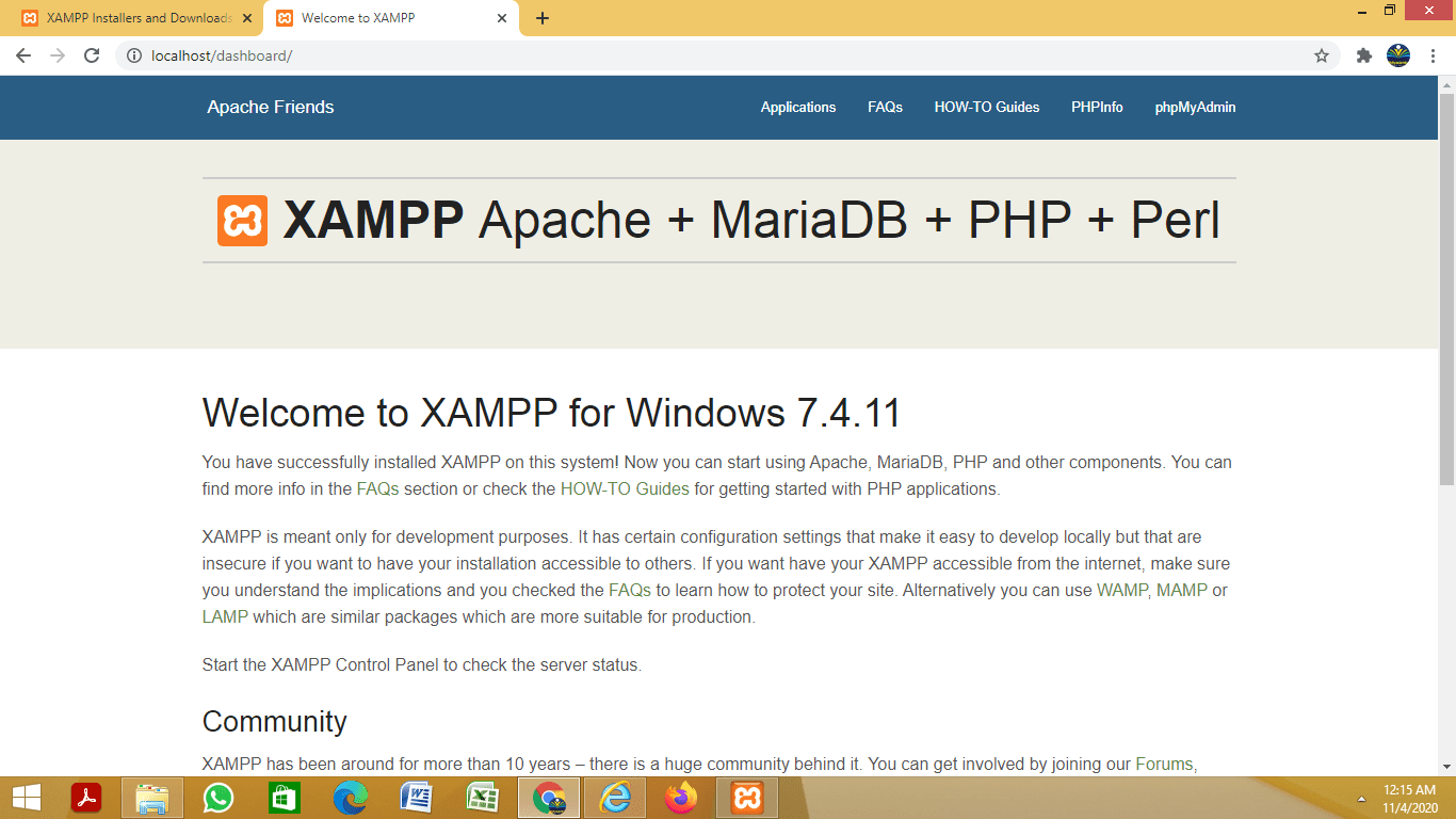 How To Install WordPress on Xampp – Local Installations Made Easy localhost successful installed