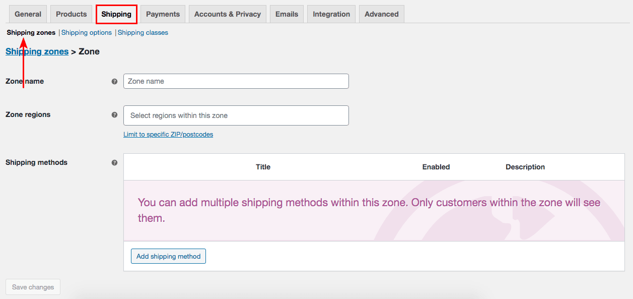 How To Create a Single Product Website: Step by Step With WooCommerce woocommerce shipping zone setting