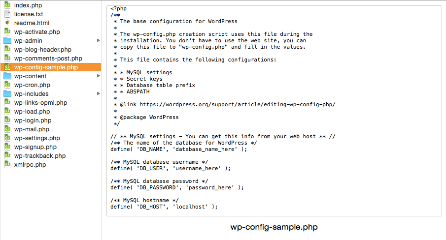 How To Install WordPress on Xampp – Local Installations Made Easy wp config file setting for Mac OS