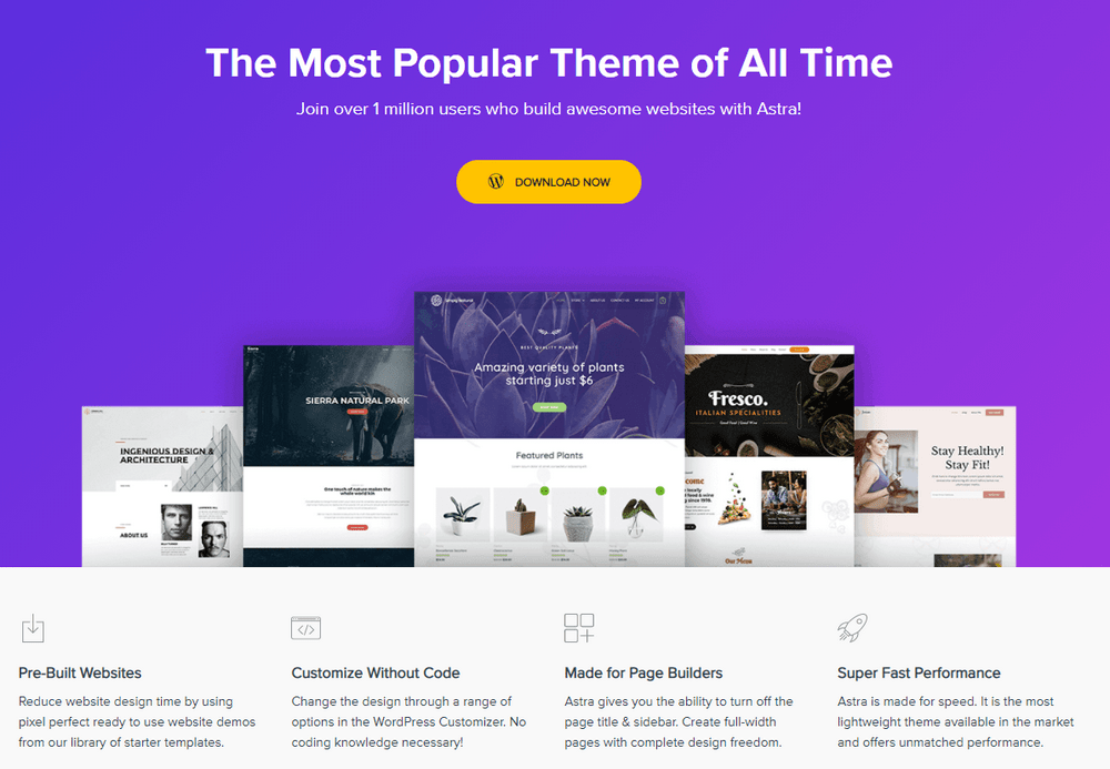 How To Create a Blog Page in WordPress (Complete Guide) Astra homepage