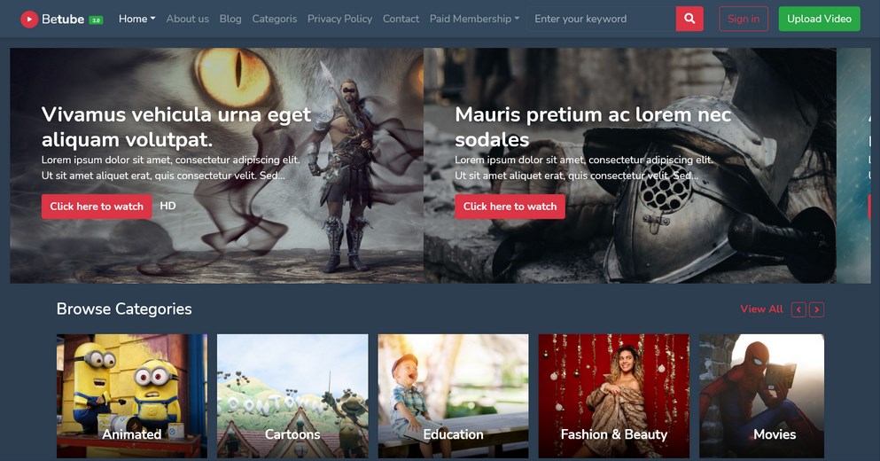 26 Best WordPress Video Themes: For Vlogs, YouTubers and Videographers BeTubePro Video WordPress Theme