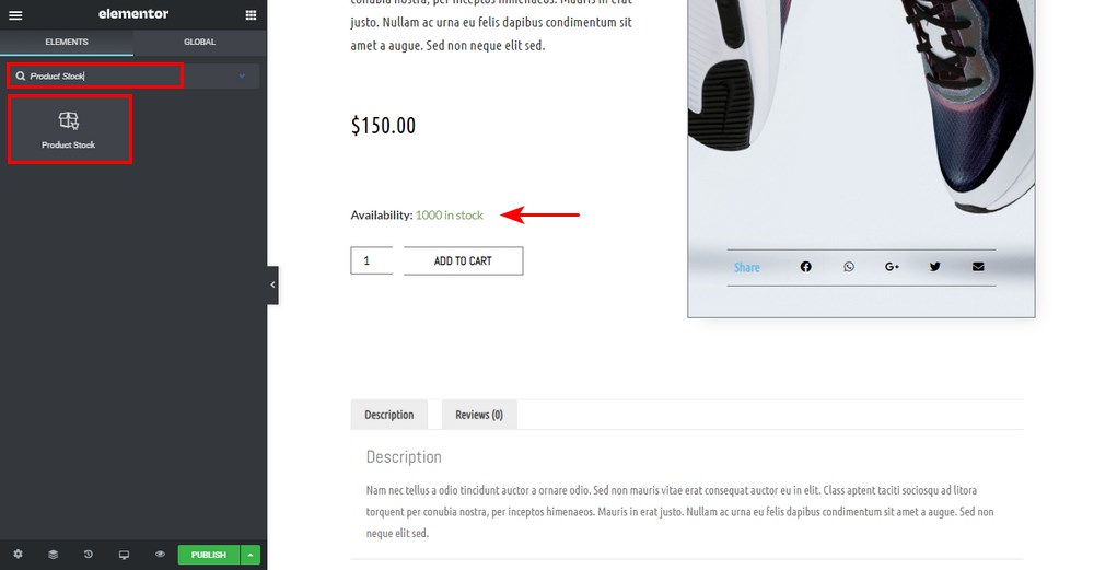 How To Customize the WooCommerce Product Page To Get More Sales Elementor product stock widget