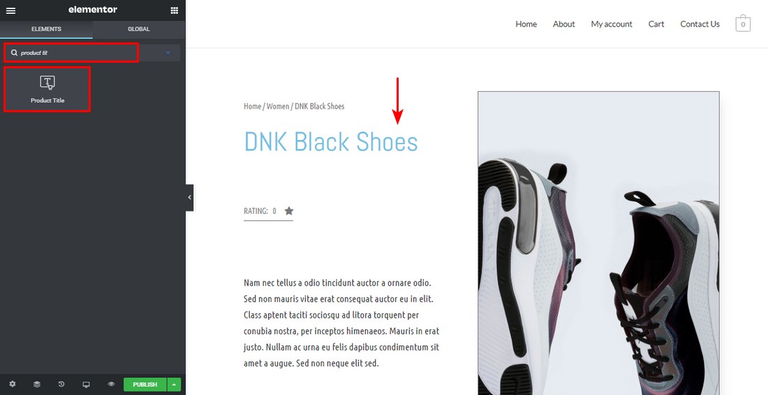 How To Customize the WooCommerce Product Page To Get More Sales Elementor product title widget