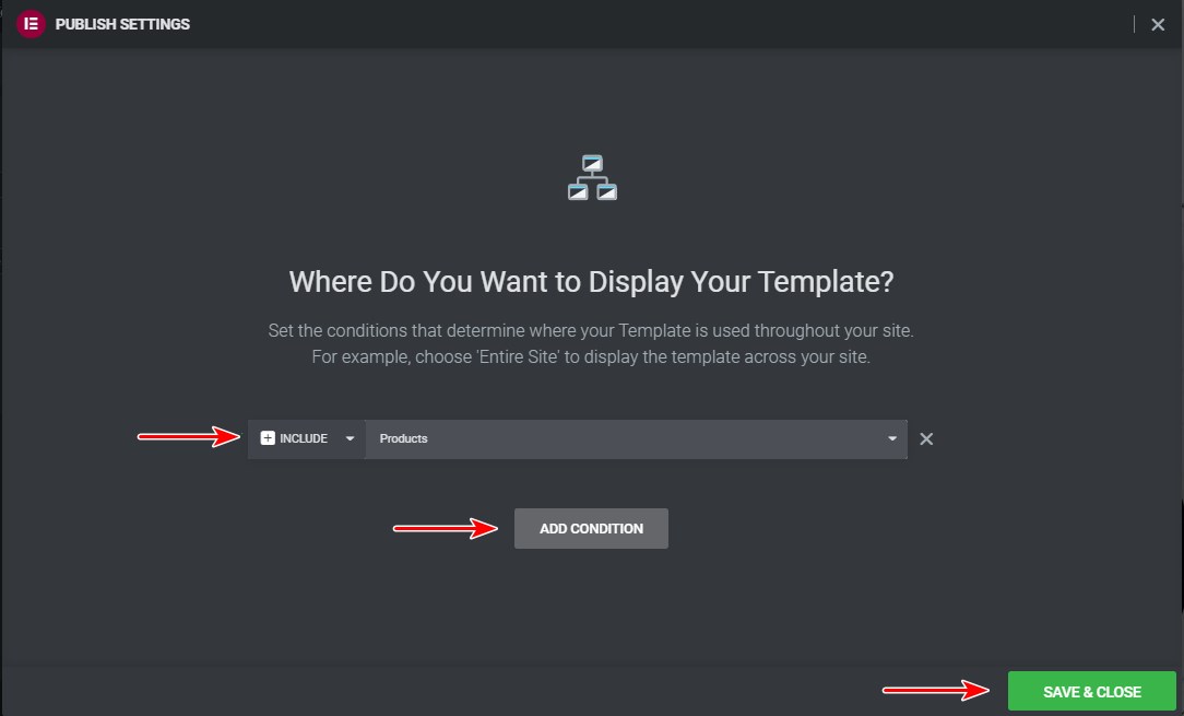How To Customize the WooCommerce Product Page To Get More Sales Elementor template publish settings