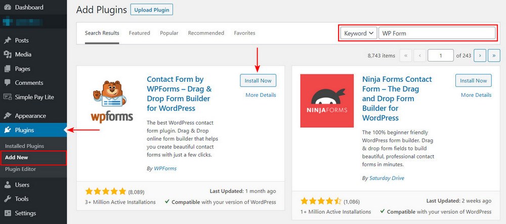 Payment Gateways Made Easy – Step by Step Guide to WordPress Stripe Integration Install WP Form wordpress plugin