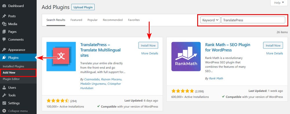 How To Translate WordPress Websites - Complete Guide Install translatepress WordPress plugin