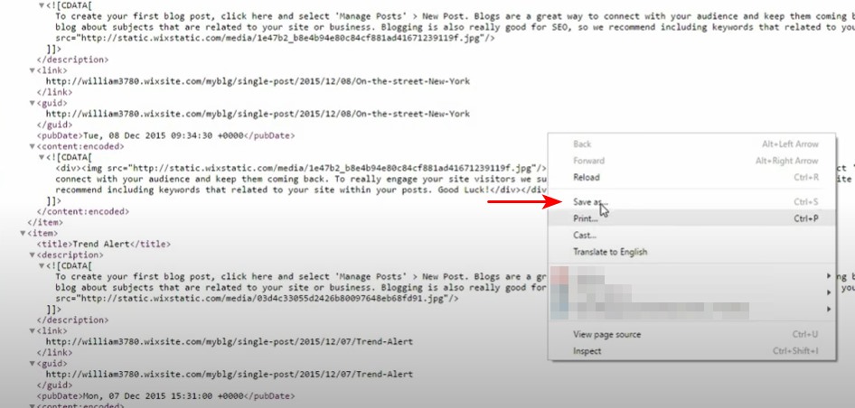 How To Migrate From Wix to WordPress (Step by Step Guide) Save Wix RSS feed