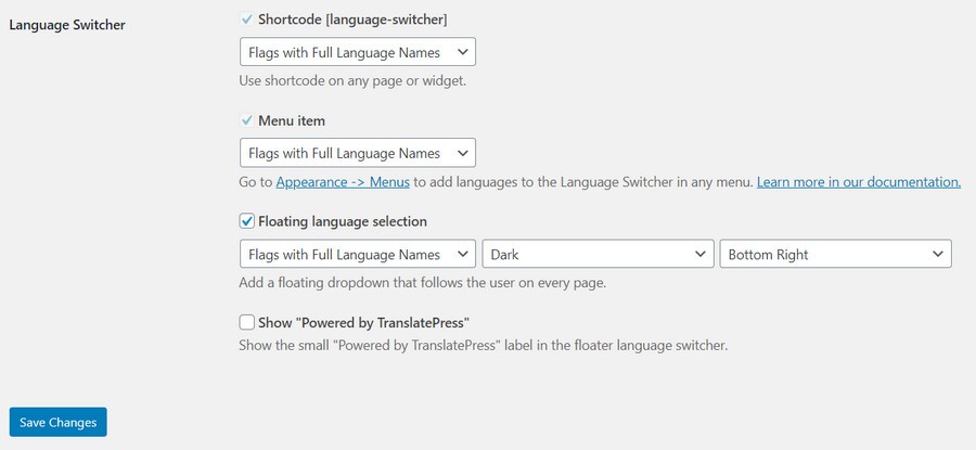 How To Translate WordPress Websites - Complete Guide TranslatePress language switcher