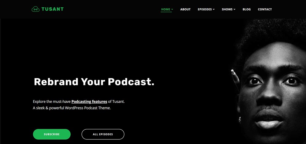 26 Best WordPress Video Themes: For Vlogs, YouTubers and Videographers Tusant Podcast & Music WordPress Theme