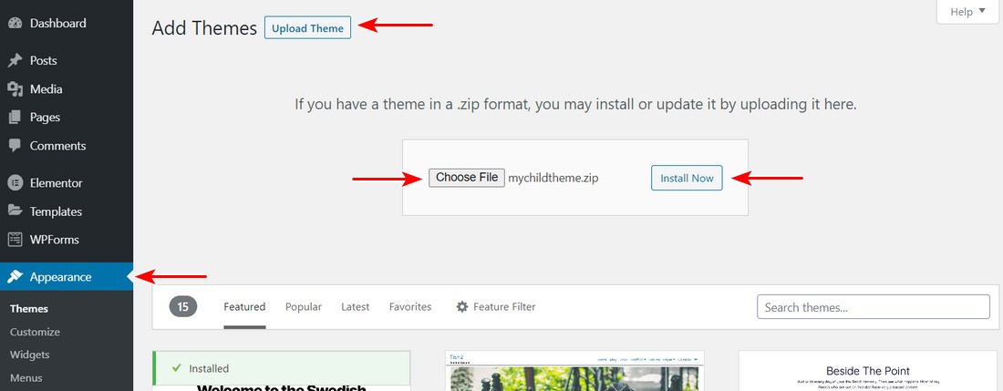 Create a Child Theme With WordPress (3 Methods) Upload new theme