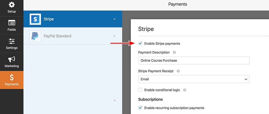 Payment Gateways Made Easy – Step by Step Guide to WordPress Stripe Integration WP Form stripe settings