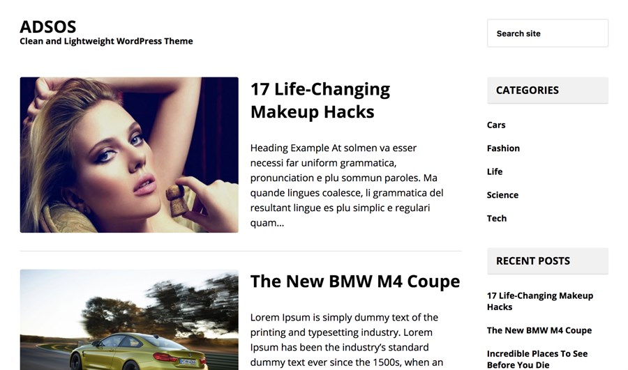 32 Best Adsense Friendly WordPress Themes (Free and Premium Options) Adsos theme demo site