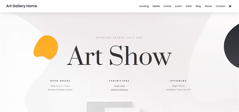 37 of the Best WordPress Themes for Artists - Free and Paid Options Art Gallery divi theme