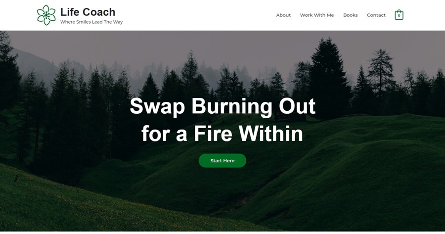 50+ Stunning WordPress Gutenberg Templates (Free + Premium) Astra Life Coach demo