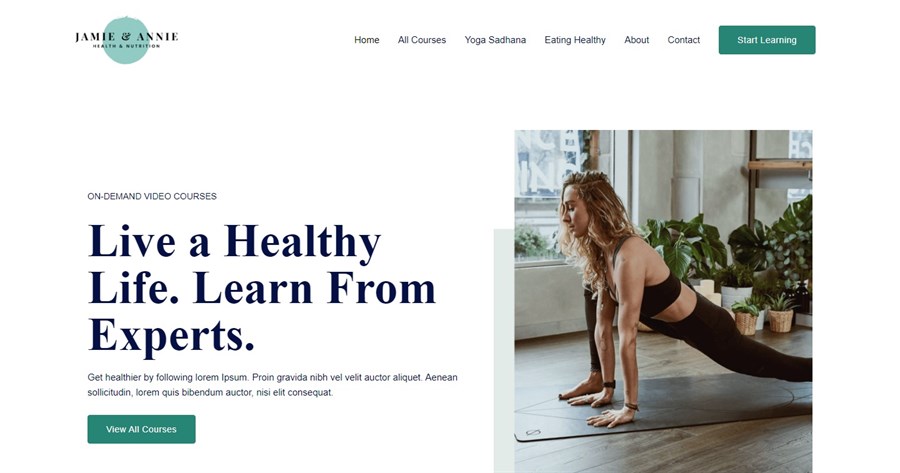 50+ Stunning WordPress Gutenberg Templates (Free + Premium) Astra Online Health Coach gutenberg template