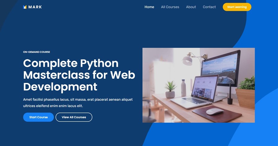 50+ Stunning WordPress Gutenberg Templates (Free + Premium) Astra Online Programming Course demo site