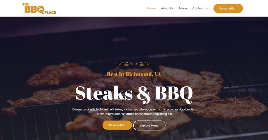 50+ Stunning WordPress Gutenberg Templates (Free + Premium) BBQ Restaurant demo site