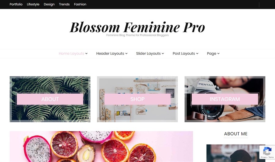 32 Best Adsense Friendly WordPress Themes (Free and Premium Options) Blossom Feminine Pro theme demo