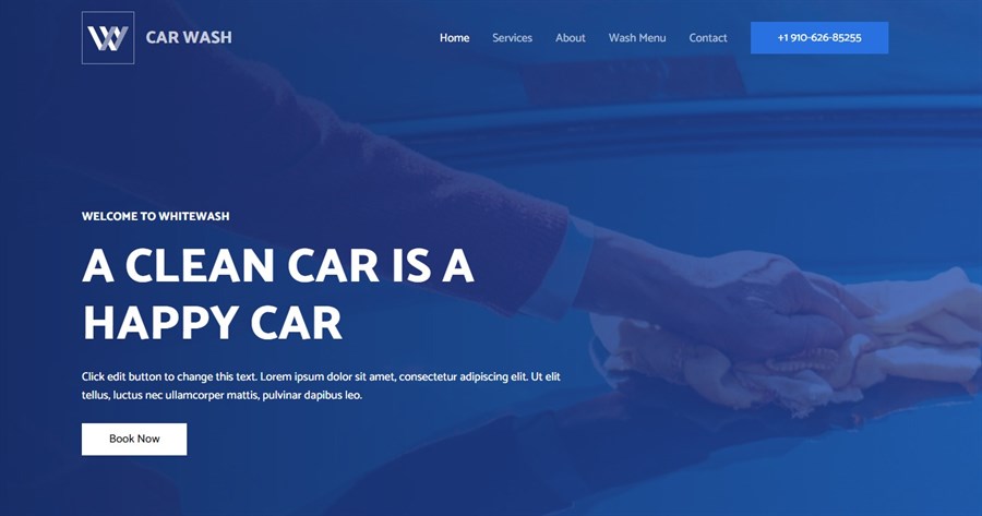 50+ Stunning WordPress Gutenberg Templates (Free + Premium) Car Wash demo site