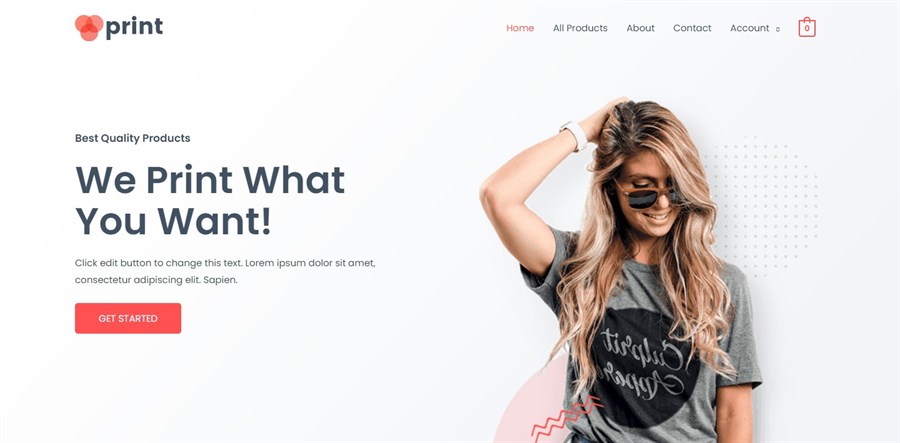 50+ Stunning WordPress Gutenberg Templates (Free + Premium) Custom Printing demo site