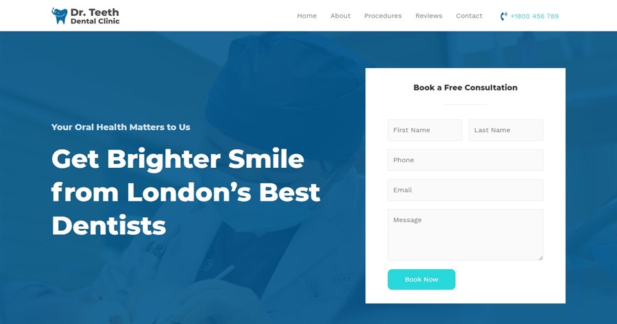 50+ Stunning WordPress Gutenberg Templates (Free + Premium) Dentist Clinic demo site