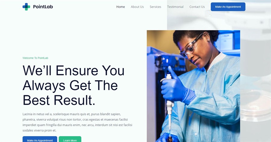 50+ Stunning WordPress Gutenberg Templates (Free + Premium) Diagnostics Lab Astra gutenberg template
