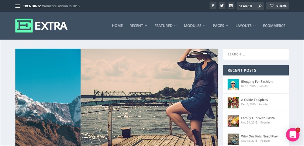 28 Best WordPress Premium Themes: Does Cost Equal Quality? Extra Theme demo site