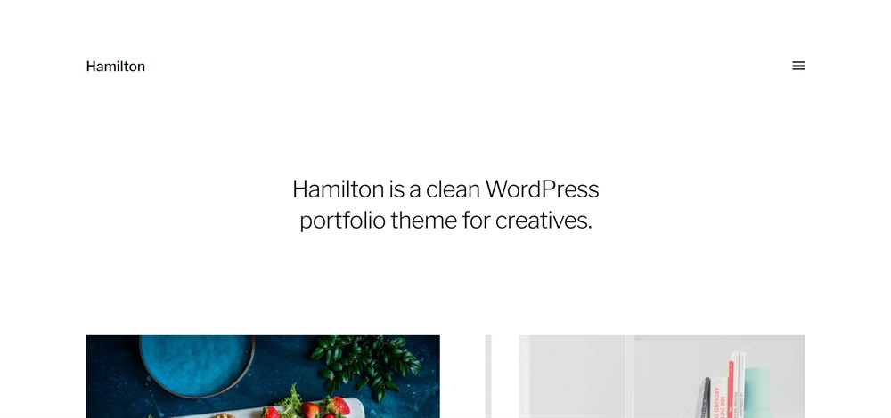 37 of the Best WordPress Themes for Artists - Free and Paid Options Hamilton WordPress demo site