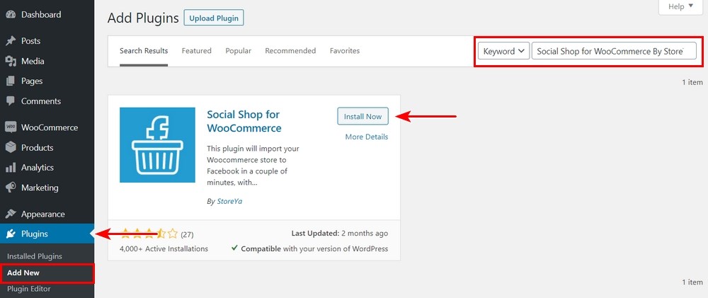Use the Facebook for WooCommerce Plugin To Increase Your Reach and Profit Install Social shop for WooCommerce plugin