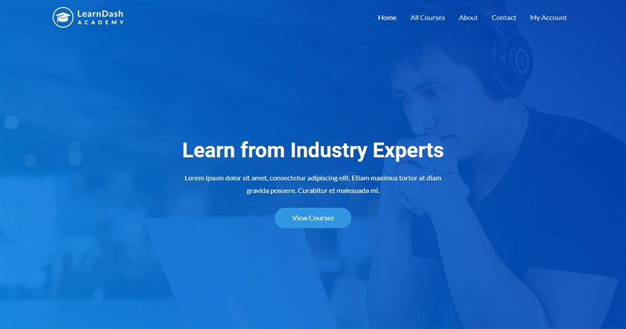 50+ Stunning WordPress Gutenberg Templates (Free + Premium) LearnDash Academy template for gutenberg