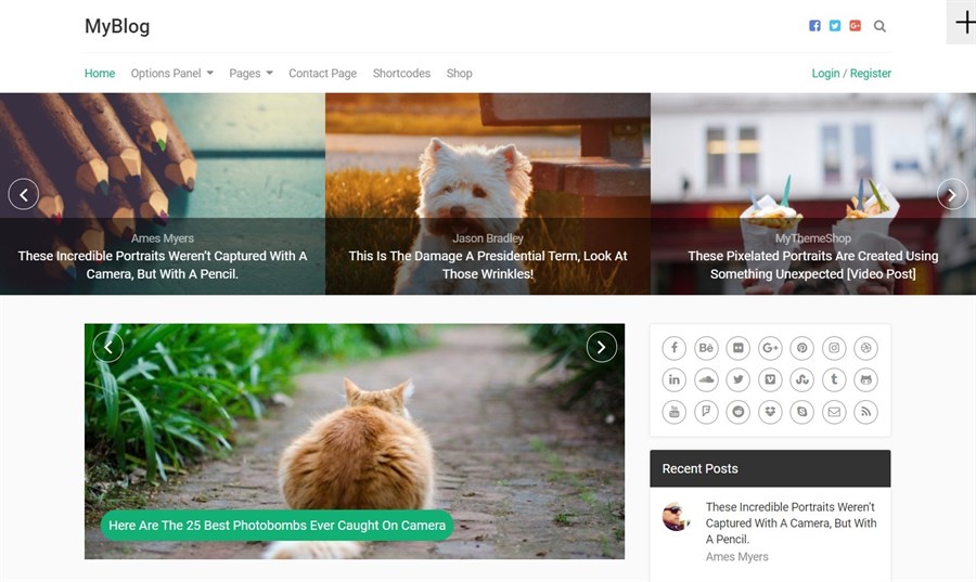 32 Best Adsense Friendly WordPress Themes (Free and Premium Options) MyBlog Theme demo