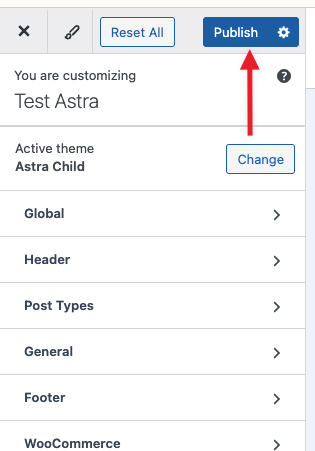 How to Clear Astra's Cache? Publish Customizer Changes