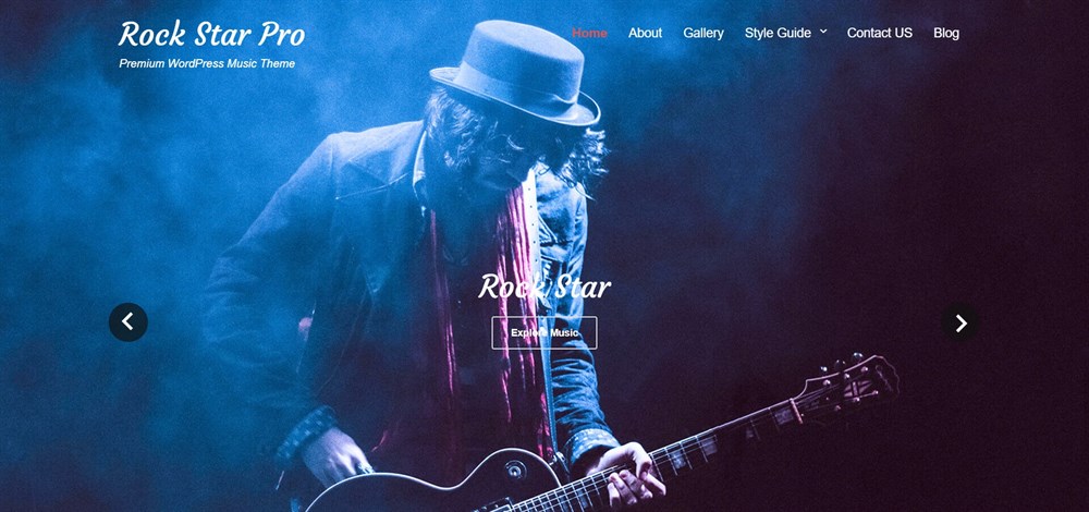 37 of the Best WordPress Themes for Artists - Free and Paid Options Rock Star Pro wordpress theme