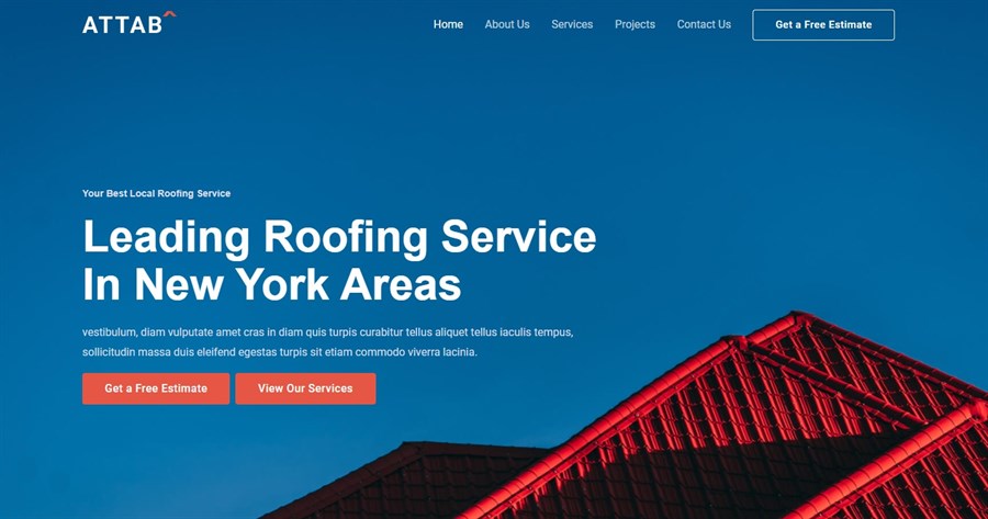 50+ Stunning WordPress Gutenberg Templates (Free + Premium) Roofing Services demo site