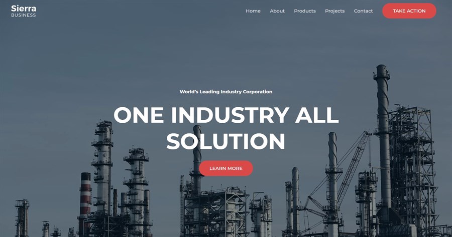 50+ Stunning WordPress Gutenberg Templates (Free + Premium) Sierra Industry gutenberg demo template