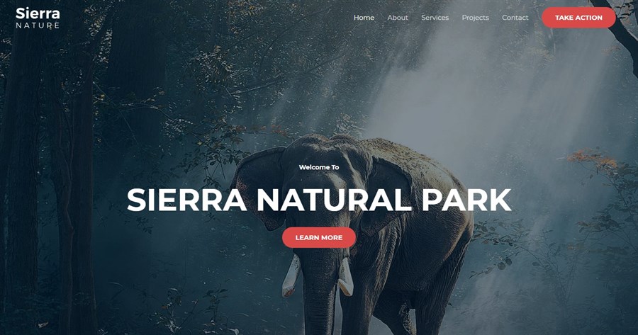 50+ Stunning WordPress Gutenberg Templates (Free + Premium) Sierra Nature WordPress website